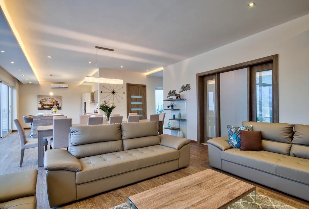 Villa Gaia - Sunset Views, Indoor Heated Pool, Sauna And Games Room เมลลิฮา ภายนอก รูปภาพ